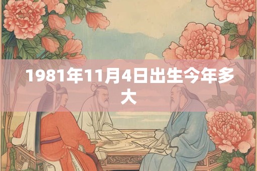 1981年11月4日出生今年多大