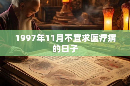 1997年11月不宜求医疗病的日子
