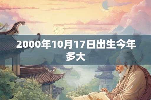 2000年10月17日出生今年多大