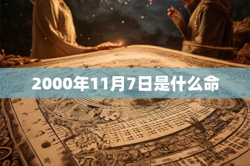 2000年11月7日是什么命