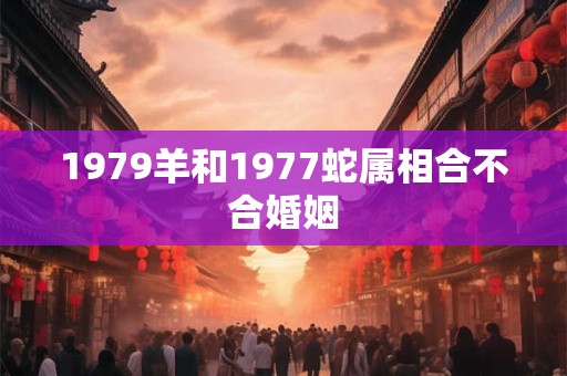 1979羊和1977蛇属相合不合婚姻