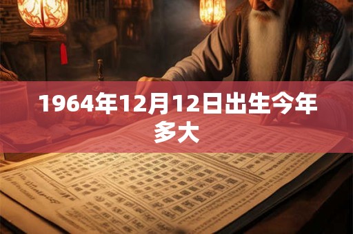1964年12月12日出生今年多大