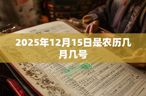 2025年12月15日是农历几月几号 2025年12月15日是农历几月几号