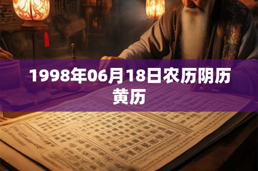1998年06月18日农历阴历黄历