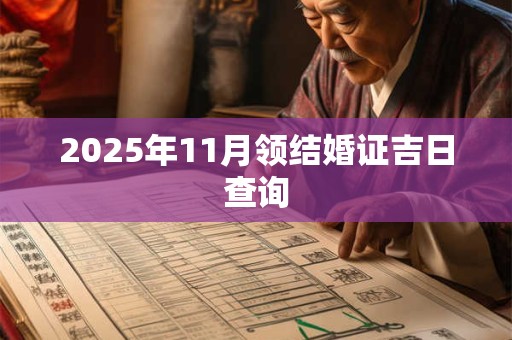 2025年11月领结婚证吉日查询