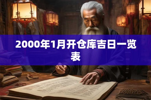 2000年1月开仓库吉日一览表