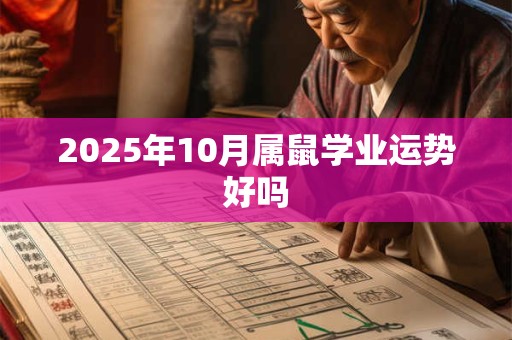 2025年10月属鼠学业运势好吗
