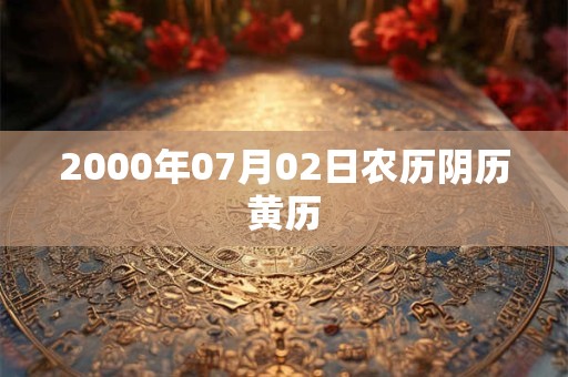 2000年07月02日农历阴历黄历