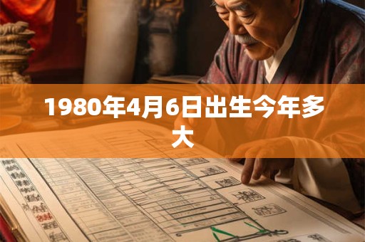 1980年4月6日出生今年多大