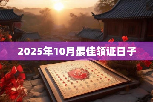 2025年10月最佳领证日子