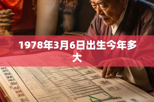 1978年3月6日出生今年多大