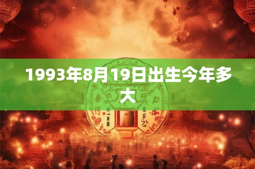 1993年8月19日出生今年多大