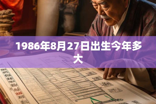 1986年8月27日出生今年多大