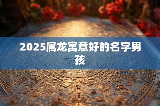 2025属龙寓意好的名字男孩