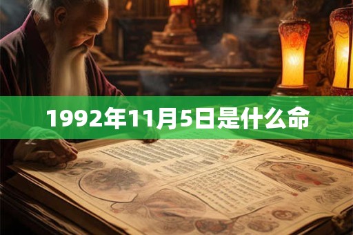 1992年11月5日是什么命