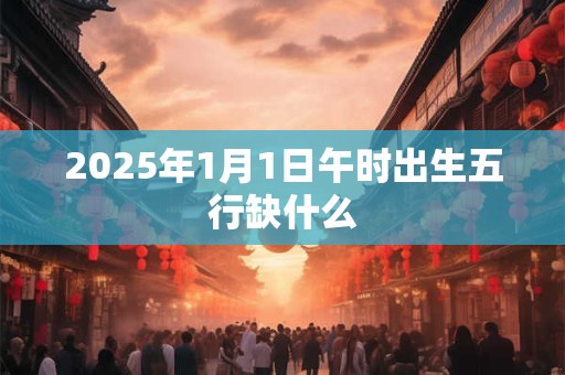 2025年1月1日午时出生五行缺什么