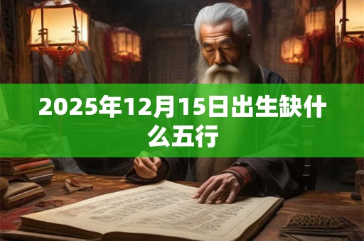 2025年12月15日出生缺什么五行