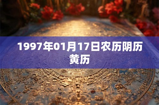 1997年01月17日农历阴历黄历
