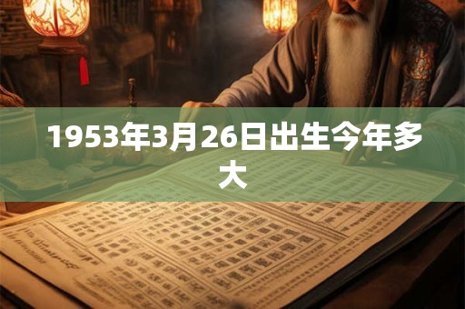 1953年3月26日出生今年多大