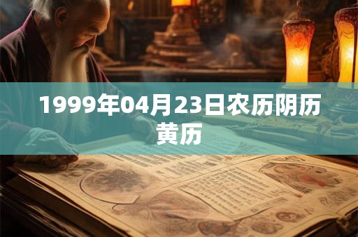 1999年04月23日农历阴历黄历