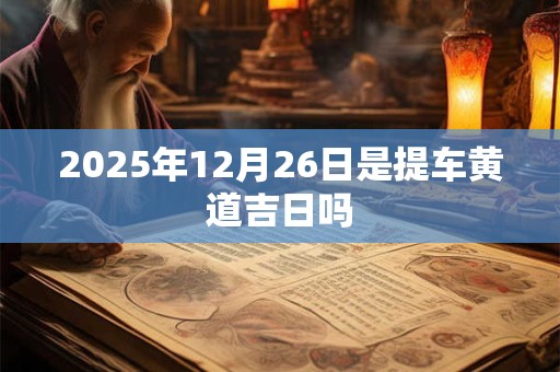2026年12月26日是提车黄道吉日吗 2026年12月26日是提车黄道吉日吗