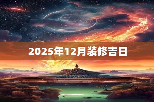 2025年12月装修吉日
