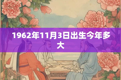1962年11月3日出生今年多大