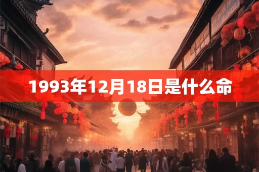 1993年12月18日是什么命 1993年12月18日是什么命