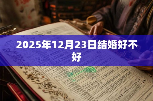 2025年12月23日结婚好不好