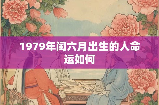 1979年闰六月出生的人命运如何