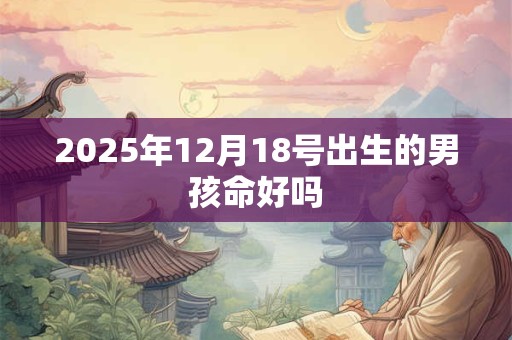 2025年12月18号出生的男孩命好吗