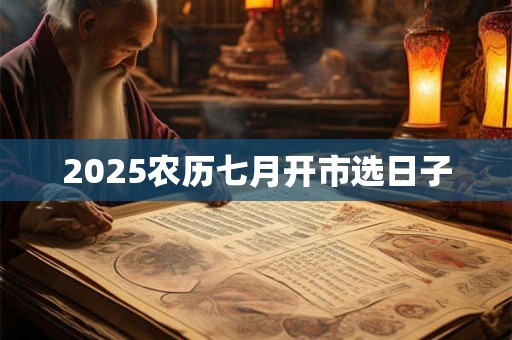 2025农历七月开市选日子