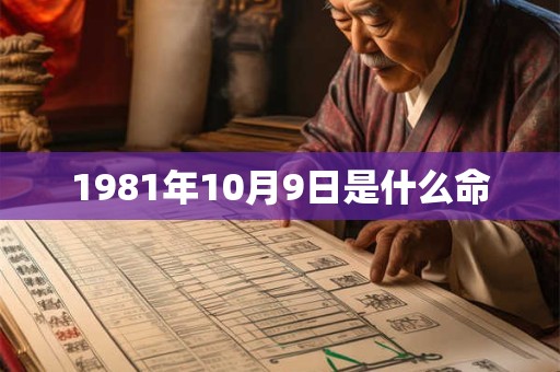1981年10月9日是什么命 1981年10月9日是什么命