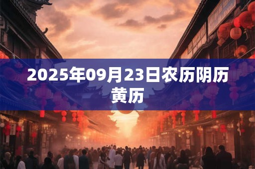 2025年09月23日农历阴历黄历