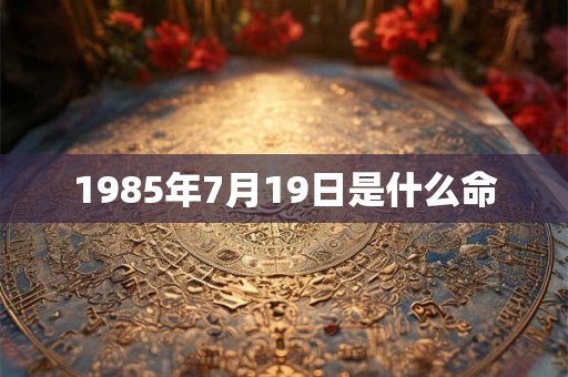 1985年7月19日是什么命