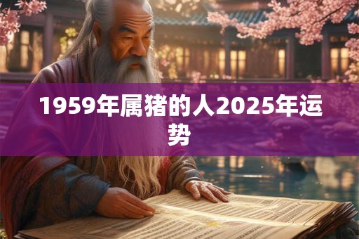 1959年属猪的人2025年运势