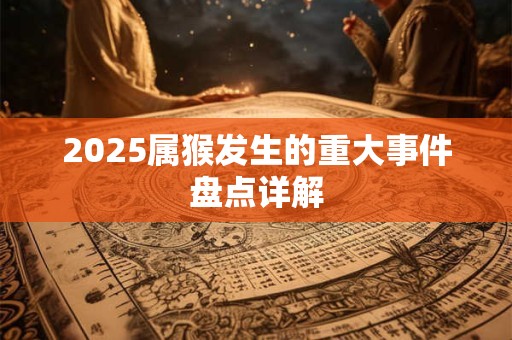 2025属猴发生的重大事件盘点详解