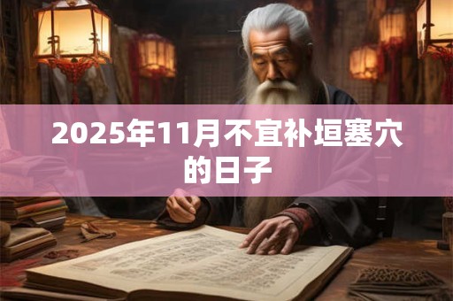 2025年11月不宜补垣塞穴的日子