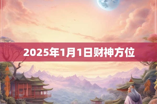 2025年1月1日财神方位