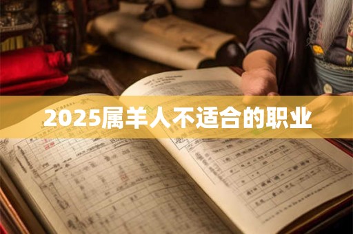 2025属羊人不适合的职业