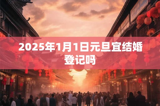 2025年1月1日元旦宜结婚登记吗