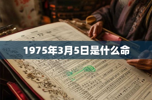 1975年3月5日是什么命