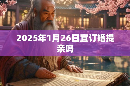 2025年1月26日宜订婚提亲吗