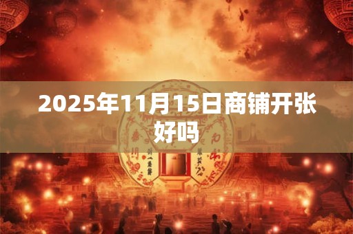 2025年11月15日商铺开张好吗