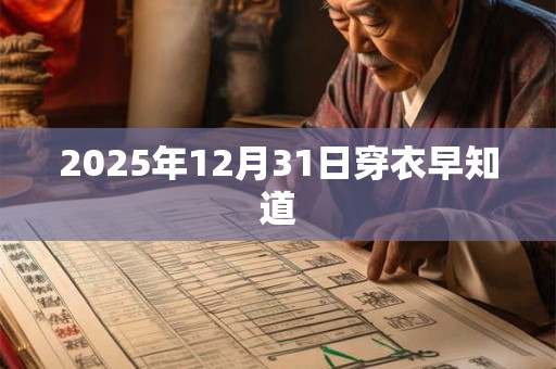 2025年12月31日穿衣早知道