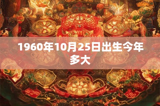 1960年10月25日出生今年多大