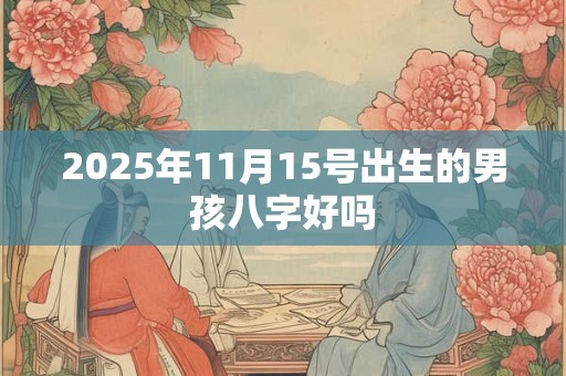2025年11月15号出生的男孩八字好吗