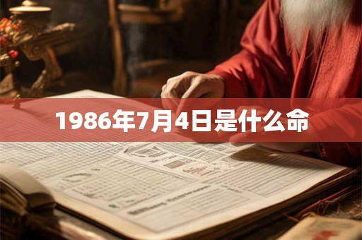 1986年7月4日是什么命