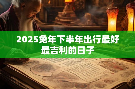 2025兔年下半年出行最好最吉利的日子