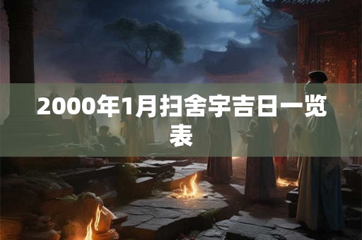 2000年1月扫舍宇吉日一览表